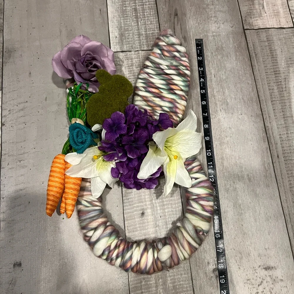 Handmade bunny wreath